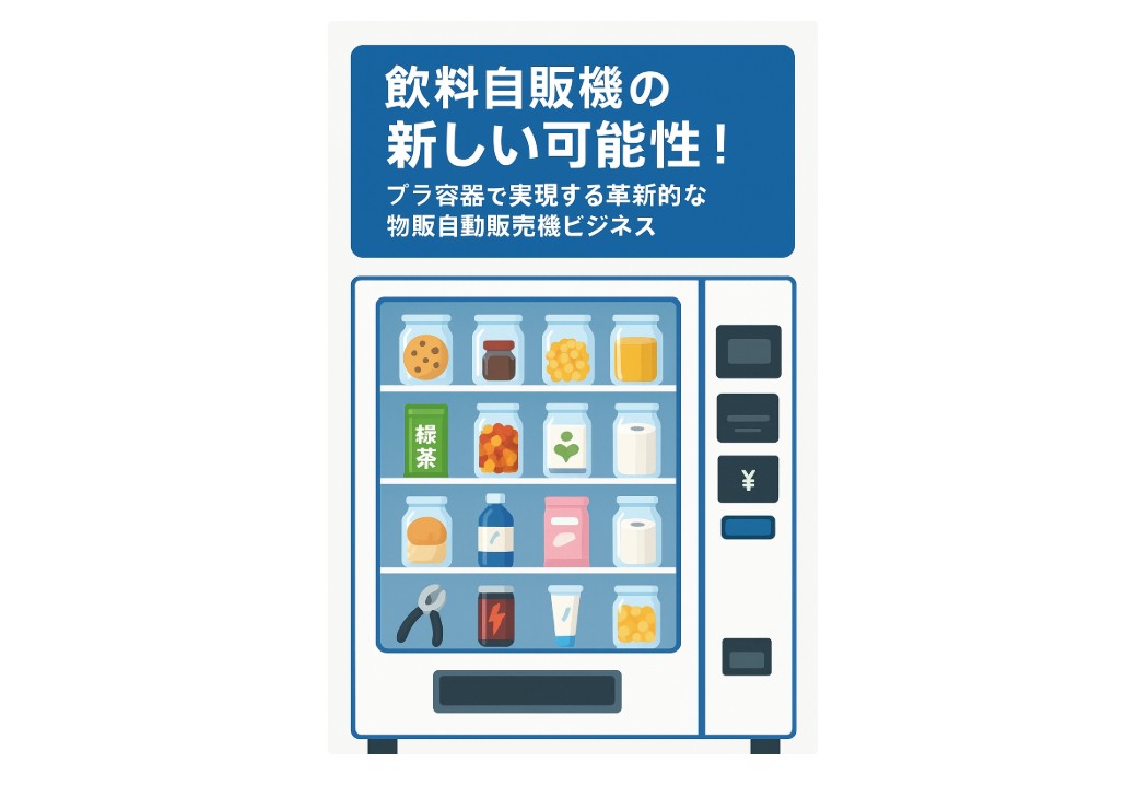 飲料自販機の新しい可能性！「プラ容器」で実現する革新的な物販自動販売機ビジネス
